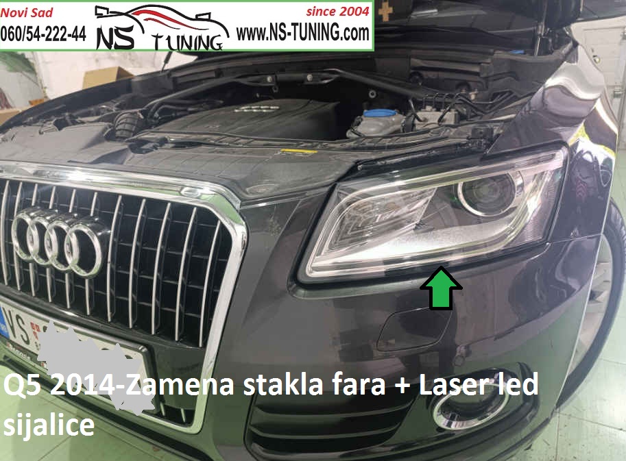 audi q5 2014 2015 2016  ugradnja led d3s sijalica xenon auto servis farova reparacija novi sad ns tuning